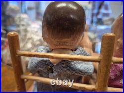 Vintage 1930's Dionne Quintuplets 5 dolls set M. Alexander with High Chair