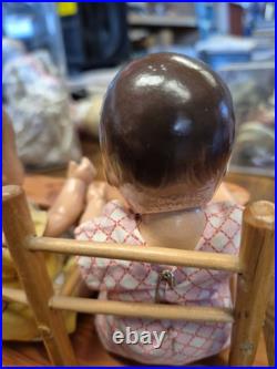 Vintage 1930's Dionne Quintuplets 5 dolls set M. Alexander with High Chair