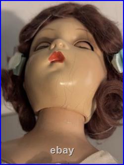 Vintage 1930s Madame Alexander 21 Composition Doll + Dress & Shoes