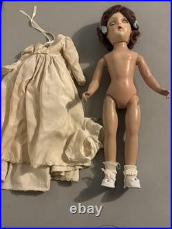Vintage 1930s Madame Alexander 21 Composition Doll + Dress & Shoes
