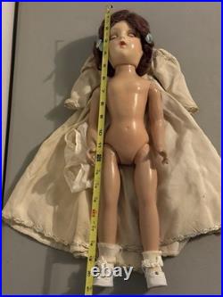 Vintage 1930s Madame Alexander 21 Composition Doll + Dress & Shoes