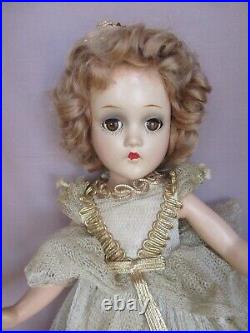 Vintage 1940's Madame Alexander 14 Composition Fairy Queen Doll Original Outfit