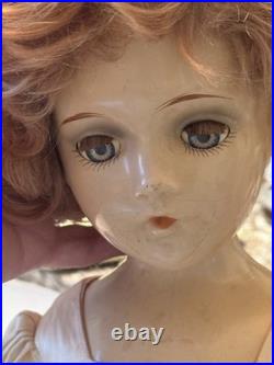 Vintage 1940's Madame Alexander Wendy Ann Doll Bride With outfit pink gown antique