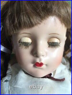 Vintage 1940s Margaret OBrien 18 HP Doll By Madame Alexander, Orig. Dress