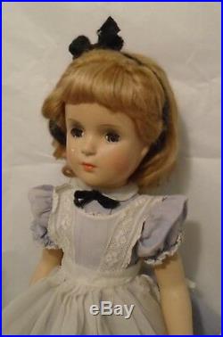 Vintage 1947 18 Composition Madame Alexander A/O Alice in Wonderland Doll