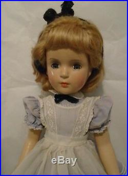 Vintage 1947 18 Composition Madame Alexander A/O Alice in Wonderland Doll