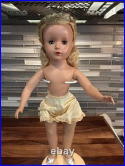 Vintage 1950 Madame Alexander Cinderella Doll Blonde Coronet, Gold Gown