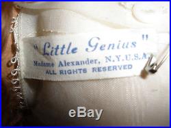 Vintage 1950's MADAME ALEXANDER LITTLE GENIUS DOLL 20 Tagged Organdy Dress