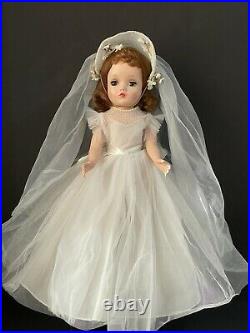 Vintage 1950's Madame Alexander 15 Binnie Walker Bride Doll Tagged Outfit