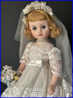 Vintage 1950's Madame Alexander 15 Doll Elise Bride Tagged Outfit