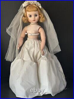 Vintage 1950's Madame Alexander 15 Doll Elise Bride Tagged Outfit