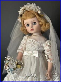 Vintage 1950's Madame Alexander 15 Doll Elise Bride Tagged Outfit