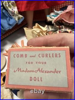 Vintage 1950's Madame Alexander 17 Blonde Doll Margaret Face Trunk Clothes Plus