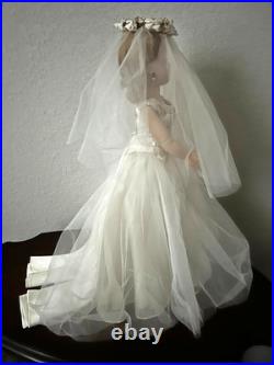 Vintage 1950's Madame Alexander 20 Cissy Hard Plastic Doll Tagged Bride Outfit