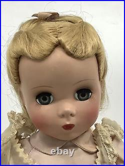 Vintage 1950's Madame Alexander Alice In Wonderland Maggie Face Doll 17 with Tag