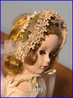 Vintage 1950's Madame Alexander Wendy Face Bride Doll Blonde Tagged Dress 15