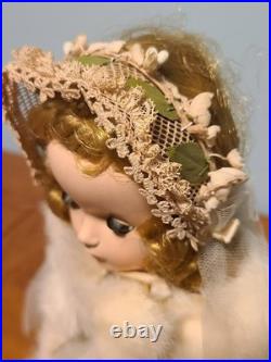 Vintage 1950's Madame Alexander Wendy Face Bride Doll Blonde Tagged Dress 15