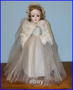 Vintage 1950's Madame Alexander Wendy Face Bride Doll Blonde Tagged Dress 15