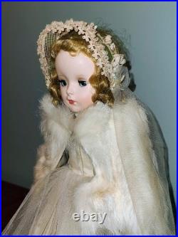 Vintage 1950's Madame Alexander Wendy Face Bride Doll Blonde Tagged Dress 15