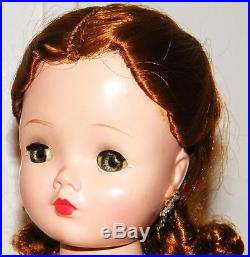 Vintage 1950s CISSY Doll MADAME ALEXANDER Auburn Red Hair SATIN BALL GOWN 20
