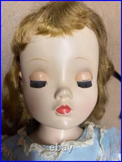 Vintage 1950s MADAME ALEXANDER BLONDE 15 WINNIE WALKER DOLL, DRESS + SHOES