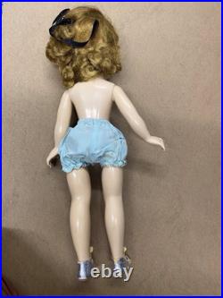 Vintage 1950s MADAME ALEXANDER BLONDE 15 WINNIE WALKER DOLL, DRESS + SHOES