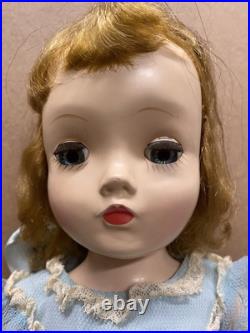 Vintage 1950s MADAME ALEXANDER BLONDE 15 WINNIE WALKER DOLL, DRESS + SHOES