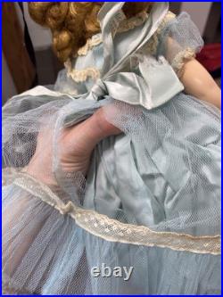 Vintage 1950s MADAME ALEXANDER BLONDE 15 WINNIE WALKER DOLL, DRESS + SHOES