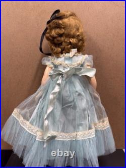 Vintage 1950s MADAME ALEXANDER BLONDE 15 WINNIE WALKER DOLL, DRESS + SHOES