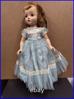 Vintage 1950s MADAME ALEXANDER BLONDE 15 WINNIE WALKER DOLL, DRESS + SHOES