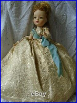 Vintage 1950s Madame Alexander 20 Cissy Doll Blond in Queen Costume READ Full