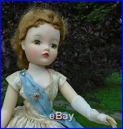 Vintage 1950s Madame Alexander 20 Cissy Doll Blue Eyed Blond in Queen Costume