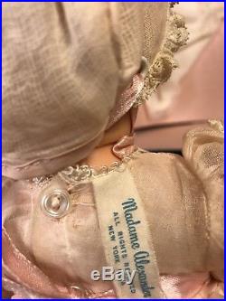 Vintage 1950s Madame Alexander 9 Sweet Tears Baby Doll Original Clothes, Box