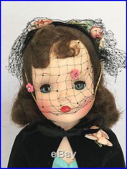 Vintage 1950s Madame Alexander Cissy Doll Turquoise Dress