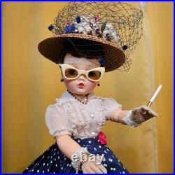 Vintage 1950s Madame Alexander Cissy doll with Pet Dog- Chair for display only