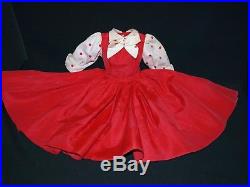 Vintage 1950s Madame Alexander Tagged CISSY gown Red with polkadot dress
