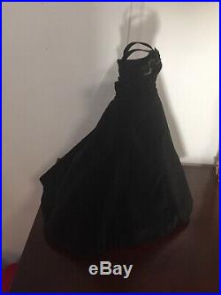 Vintage 1950s Original Madame Alexander Cissys Tagged Black Velvet Gown