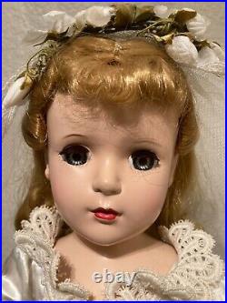 Vintage 1952 HP 17 Madame Alexander Margaret Face Bride Doll VGC