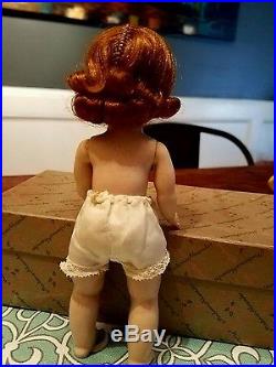 Vintage 1954 Alexander-kins 8in doll, auburn hair with tagged dress and box
