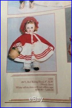 Vintage 1955 Rare Hard to Find Madame Alexander #471 RED RIDING HOOD, SLW