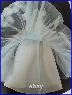 Vintage 1956 Madame Alexander Cissy Blue Bridesmaid Dress, and Headpiece