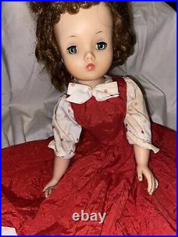 Vintage 1957 Alexander CISSY Doll W Red Taffeta Street Dress withPolka Dot #2110