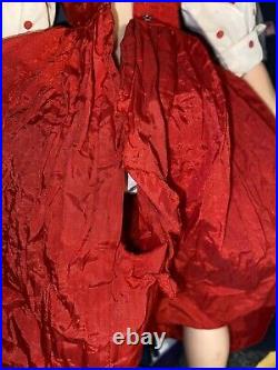 Vintage 1957 Alexander CISSY Doll W Red Taffeta Street Dress withPolka Dot #2110