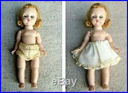 Vintage 1957 Madame Alexander Kins Cherry Twin Wendy Doll Bent Knee Tagged Dress