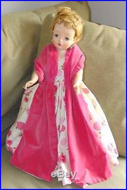 Vintage 1958 MADAME ALEXANDER Doll CISSY Wearing TAGGED CAMELLIA GOWN Pink