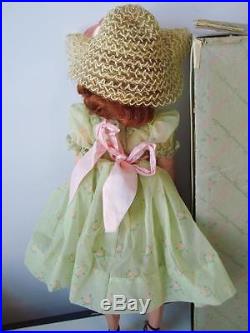 Vintage 1958 Madame Alexander CISSY Doll #2142 Green Dress Box AUBURN Red MINT
