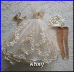 Vintage 1958 Madame Alexander Cissette Bride Outfit Wreath Pattern Wedding Dress