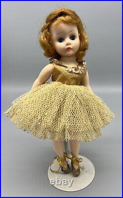 Vintage 1959 Madame Alexander Cissette Ballerina Doll Gold Tutu #713 9 Doll