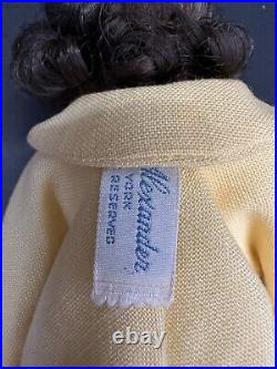 Vintage 1961 Madame Alexander 10 Cissette Jacqueline Doll Yellow Suit #894
