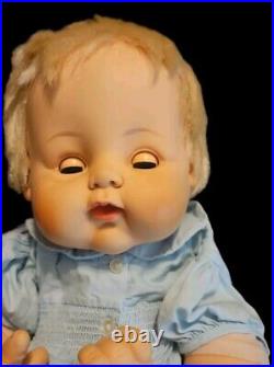 Vintage 1961 Madame Alexander Kitten Baby Doll 21 Soft Body Sleepy Eyes